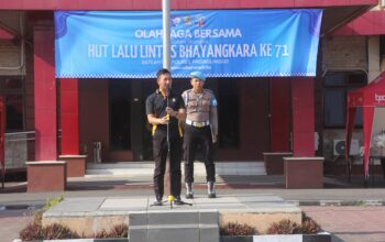 Semarak HUT Lalu Lintas Bhayangkara ke-71, Polres Probolinggo Perkuat Kekompakan Lewat Olahraga Bersama