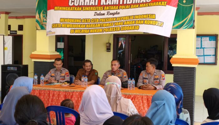 Curhat Kamtibmas di Prambon, Polresta Sidoarjo Dorong Warga Aktif Jaga Keamanan Lingkungan