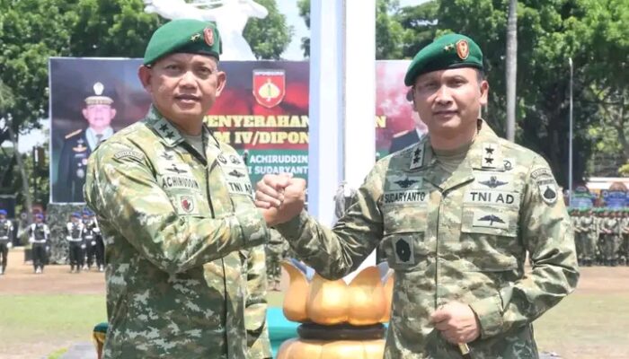 Serah Terima Jabatan, Mayjen TNI Sudaryanto Resmi Pimpin Kodam IV/Diponegoro