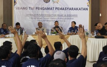 Lapas Kelas IIA Sidoarjo Gelar Sidang TPP, Bahas Hak Integrasi 100 Warga Binaan