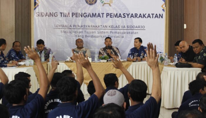 Lapas Kelas IIA Sidoarjo Gelar Sidang TPP, Bahas Hak Integrasi 100 Warga Binaan