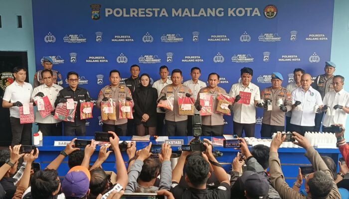 Satresnarkoba Polresta Malang Kota Ungkap 119 Kasus Narkoba, 175 Tersangka Diamankan