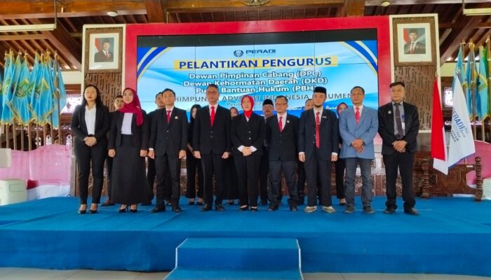 Wasono, S.H.: Pelantikan Pengurus DPC PERADI Kebumen Menjadi Momentum Memperkuat Soliditas dan Marwah Profesi Advokat
