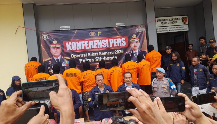 Operasi Sikat Semeru 2026, Polres Situbondo Ungkap 7 Kasus Pencurian dan Amankan 12 Tersangka