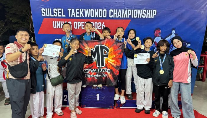 MF Taekwondo Sulbar Bawa Pulang 13 Medali dari Makassar, Delapan Atlet Raih Emas