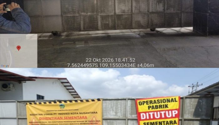 Dugaan Pencopotan Spanduk Penutupan Sementara PT IKN oleh ‘Oknum Pusat’, Pemkab Banyumas Dituntut Bersikap Tegas